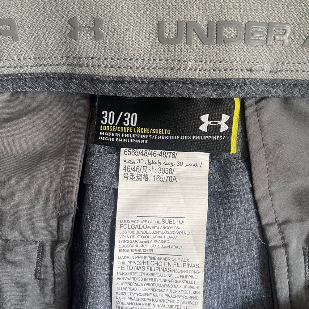 UNDER ARMOUR MEN’S PANS 30X30 LOOSE HEATHER GRAY PERFORMANCE GOLF UA DRIVE FLEX - Picture 6 of 12